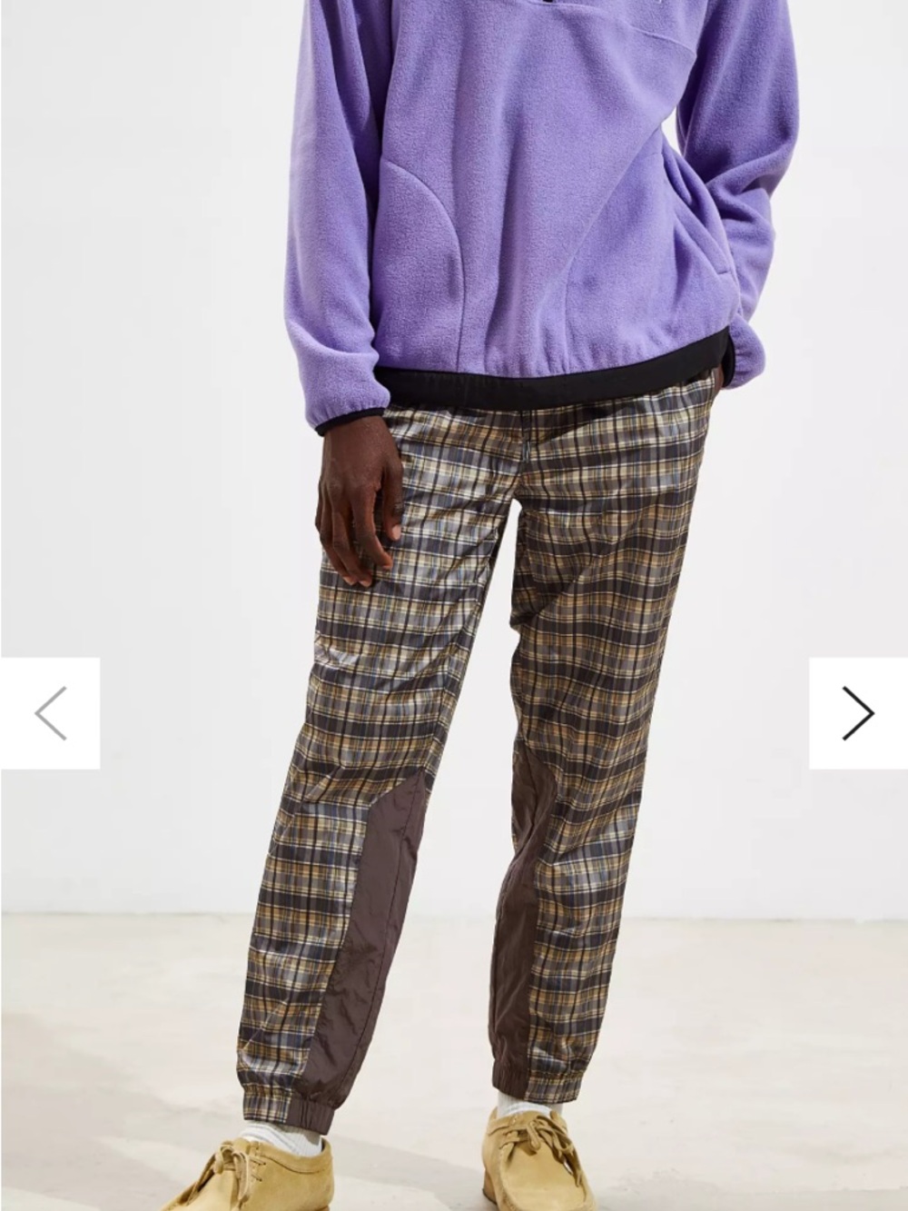 Urban Outfitters Plaid Wind Pant Size Large